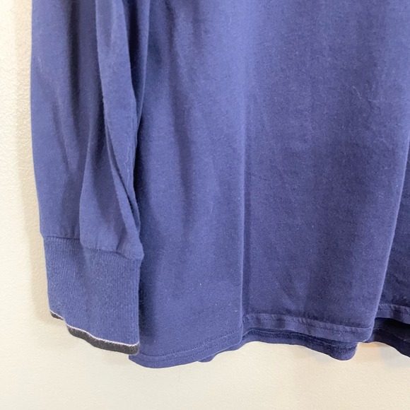 Lacoste Men's Blue V-Necked Pullover Long Sleeves Sleepwear Lounging Shirt Large - Picture 6 of 8